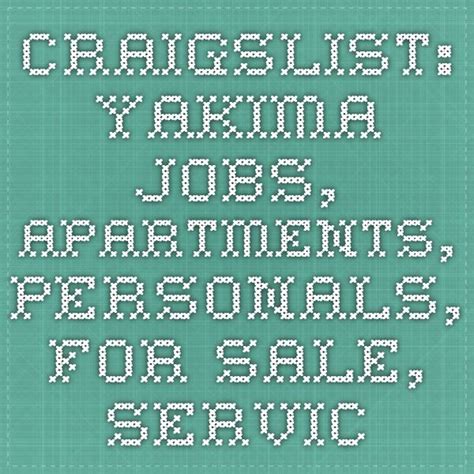 jobs in yakima wa craigslist